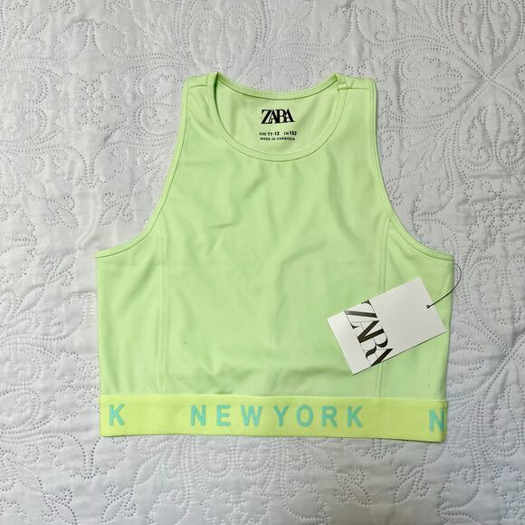 NWT Zara Active Cropped Top Sports Bra Size 11/12 - Picture 2 of 6